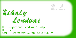 mihaly lendvai business card