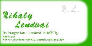 mihaly lendvai business card